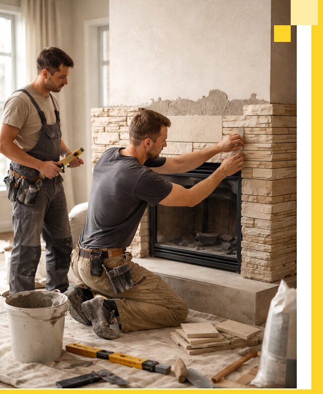 Установка и монтаж каминов для загородного дома в Чусовой