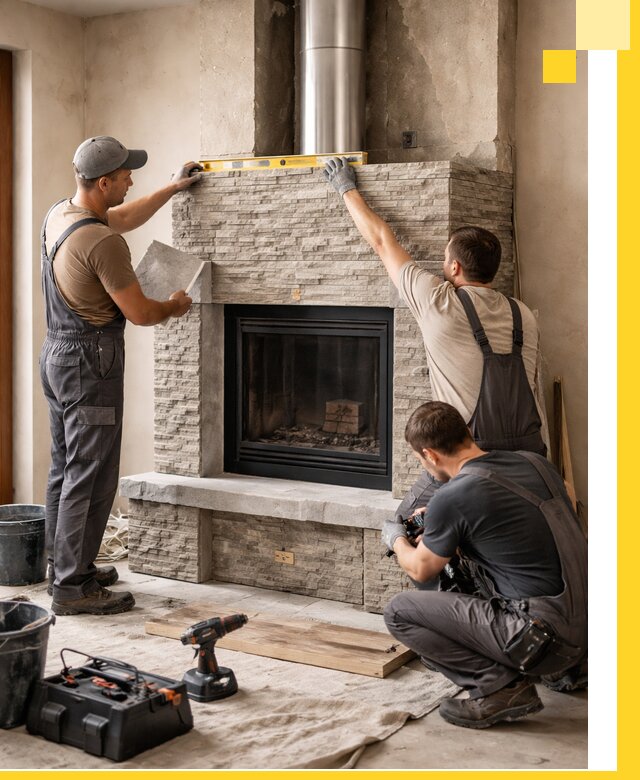 Профессиональный монтаж каминов под ключ в Чусовой для дома