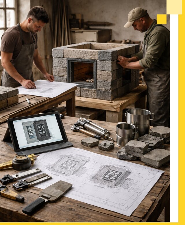 Разработка проектов печей с согласованием и монтажом в Чусовой