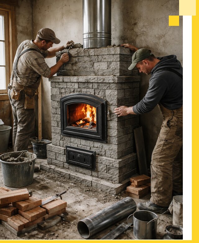 Производство, поставка и монтаж дровяных печей в Чусовой