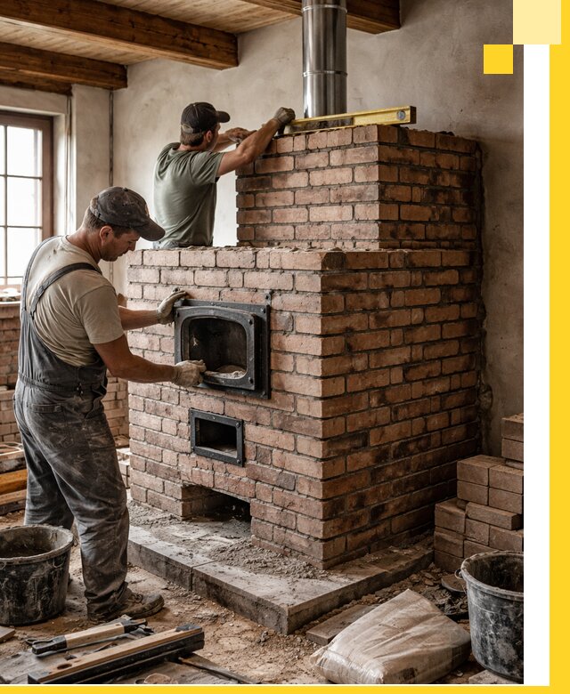 Печи для загородного дома под ключ в Чусовой — монтаж и сервис