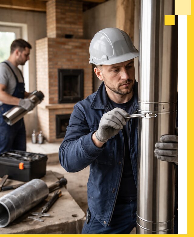 Профессиональный монтаж дымоходов для печей в Чусовой