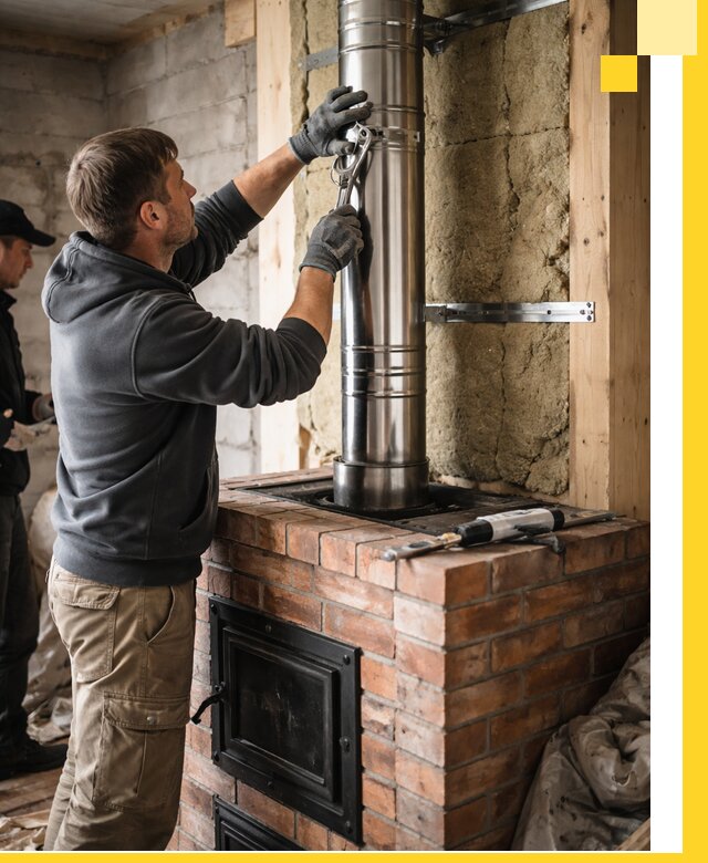 Изготовление и монтаж печей и дымоходов под ключ в Чусовой