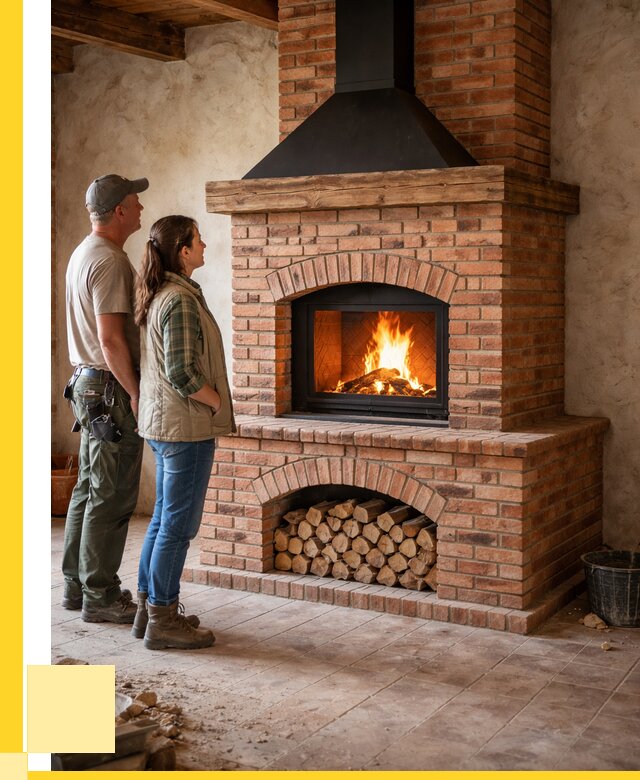 Печи камины из кирпича в Чусовой от 125376 р. | ЭриданЧсв