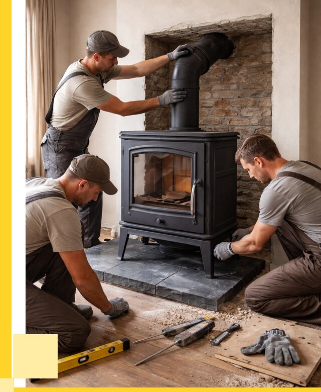 Монтаж печи камина в частном доме в Чусовой от 26120 р. | ЭриданЧсв