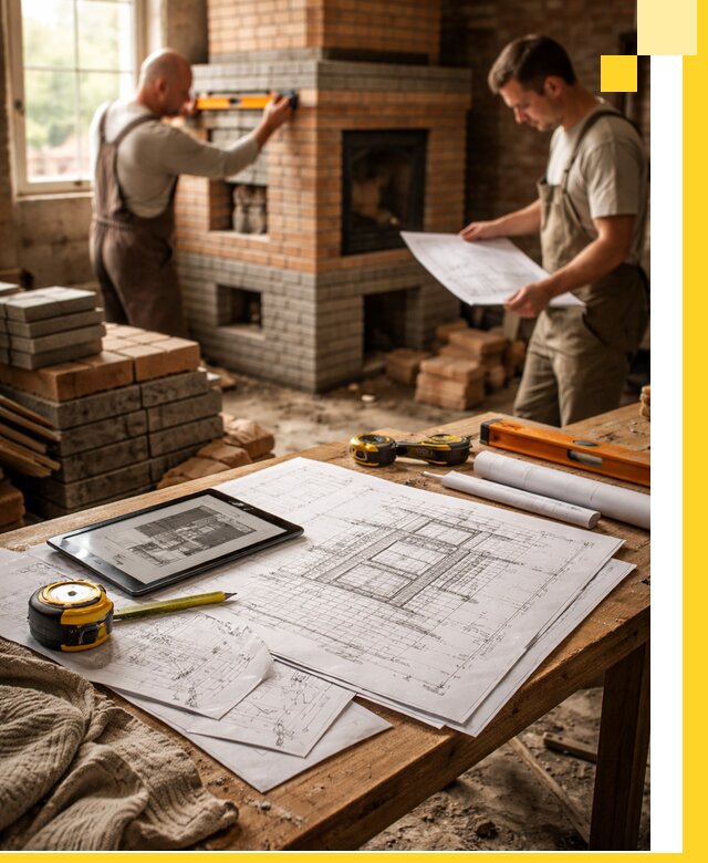 Проекты печей и каминов с индивидуальным дизайном в Чусовой