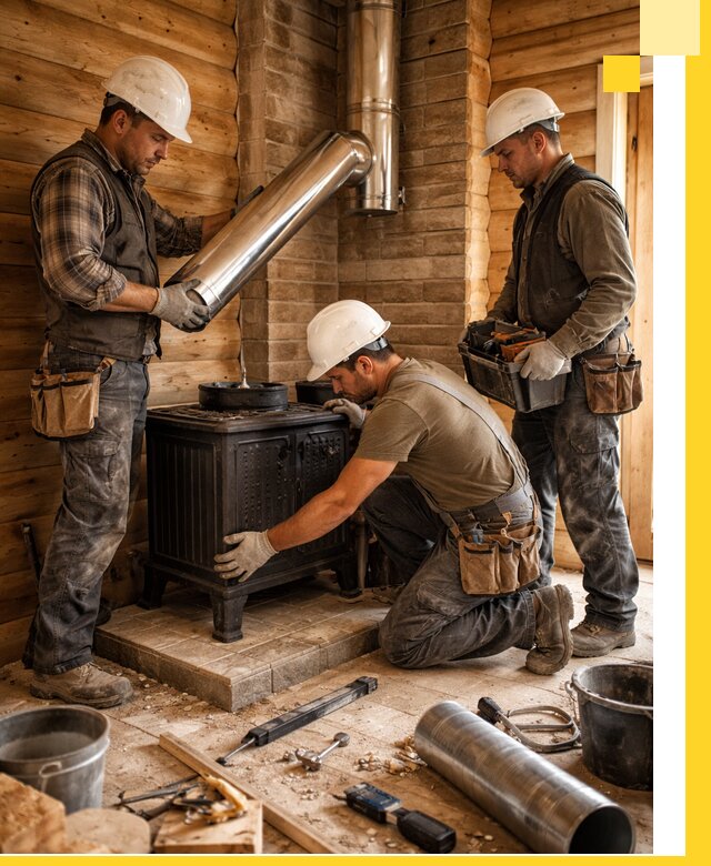 Профессиональный монтаж банных печей и дымоходов в Чусовой