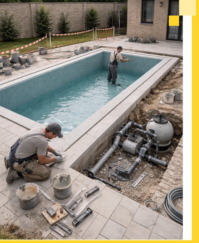 Строительство бассейнов под ключ в Чусовой: проекты и монтаж