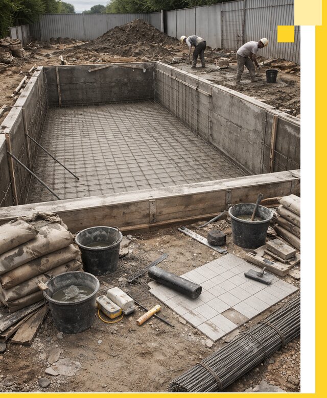 Строительство бассейнов под ключ в Чусовой, дизайн и монтаж