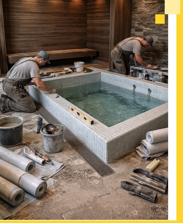 Установка и строительство бассейнов для сауны в Чусовой