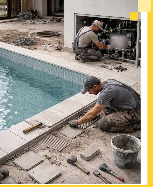 Строительство и монтаж бассейнов в коттедже в Чусовой