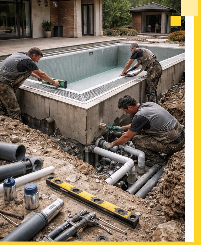 Строительство переливных бассейнов в Чусовой под ключ