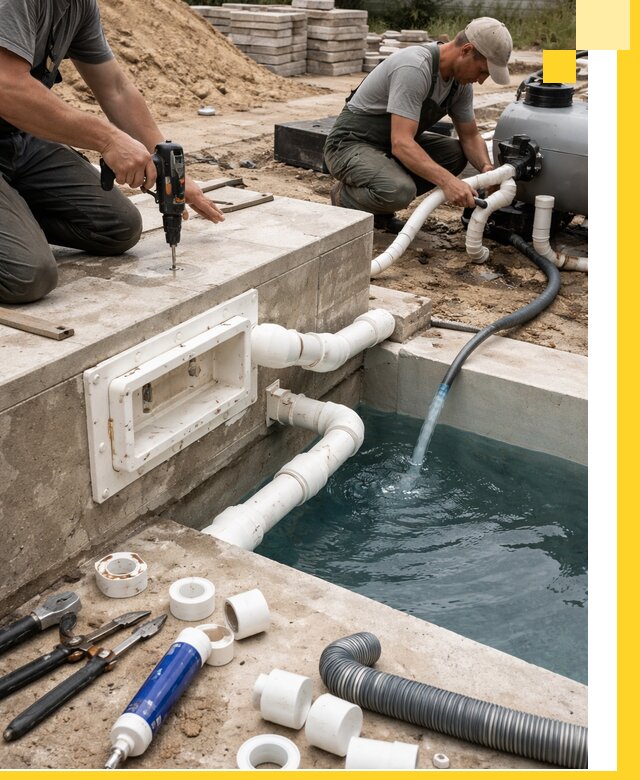 Строительство скиммерных бассейнов под ключ в Чусовой