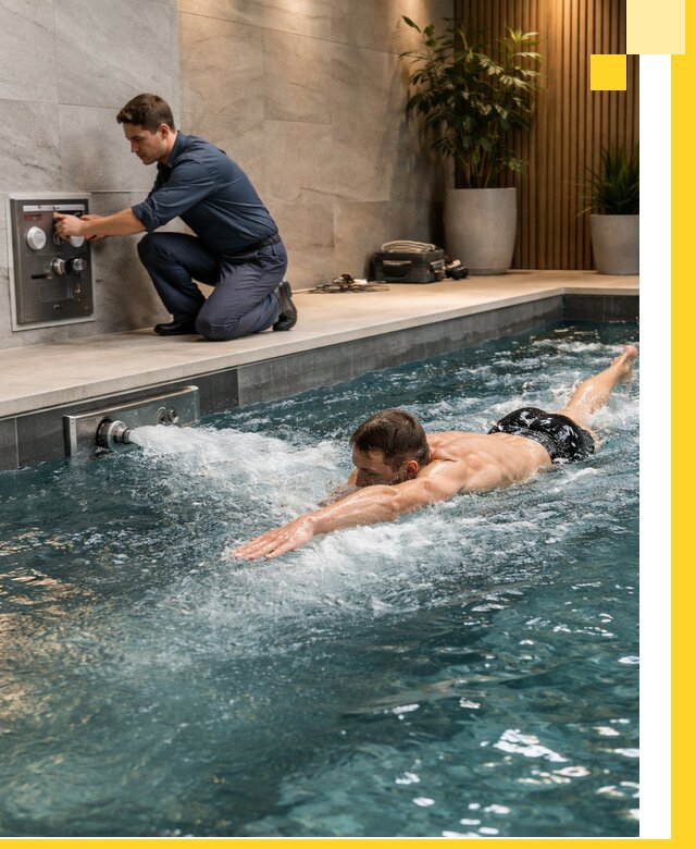 Проектирование и монтаж бассейнов с противотоком в Чусовой