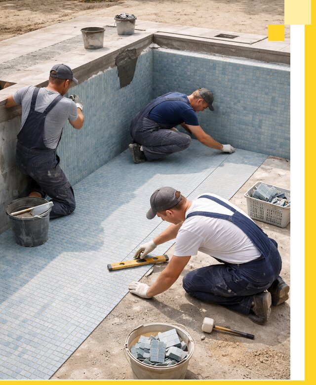 Укладка и установка плитки для бассейнов под ключ в Чусовой