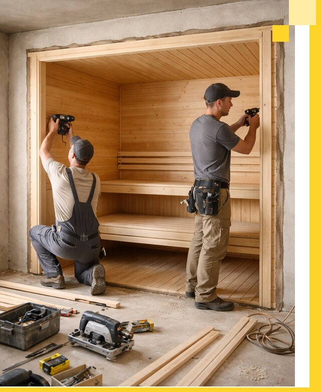 Монтаж саун под ключ в Чусовой — проектирование и установка