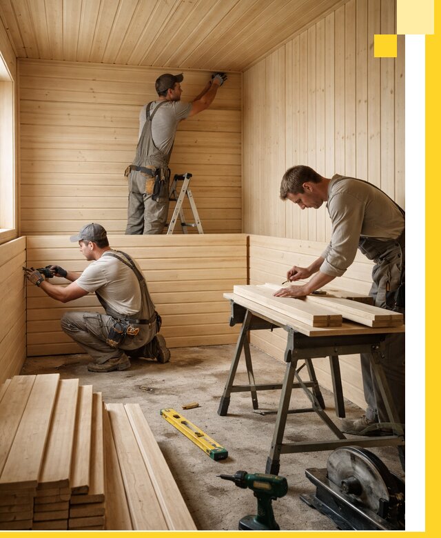 Обшивка саун в Чусовой из натуральной древесины под ключ