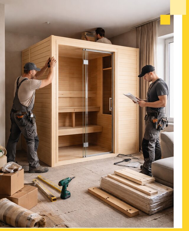 Установка и благоустройство саун в квартире в Чусовой