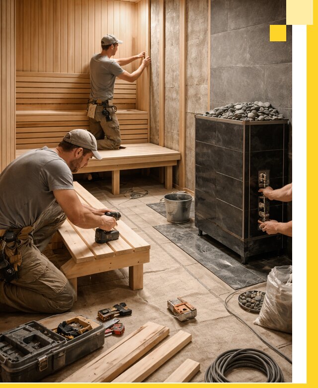 Дизайн и строительство интерьерных саун под ключ в Чусовой