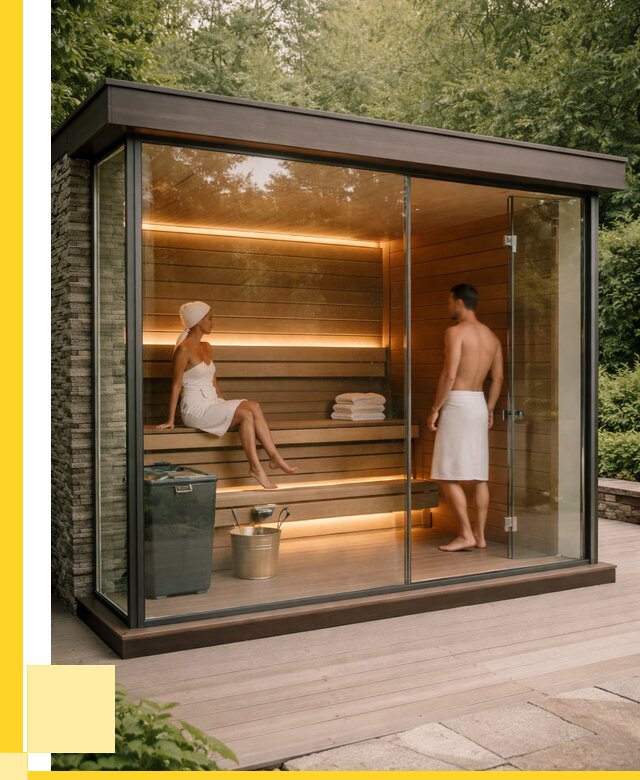 Сауна стеклянная и двери для сауны в Чусовой от 261200 р. | ЭриданЧсв