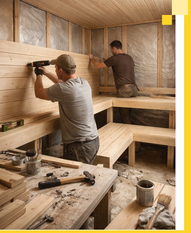 Профессиональная отделка бань и саун под ключ в Чусовой