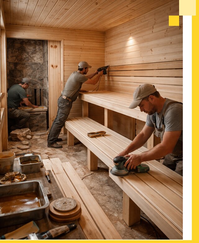 Профессиональная отделка бань в Чусовой под ключ, с гарантией