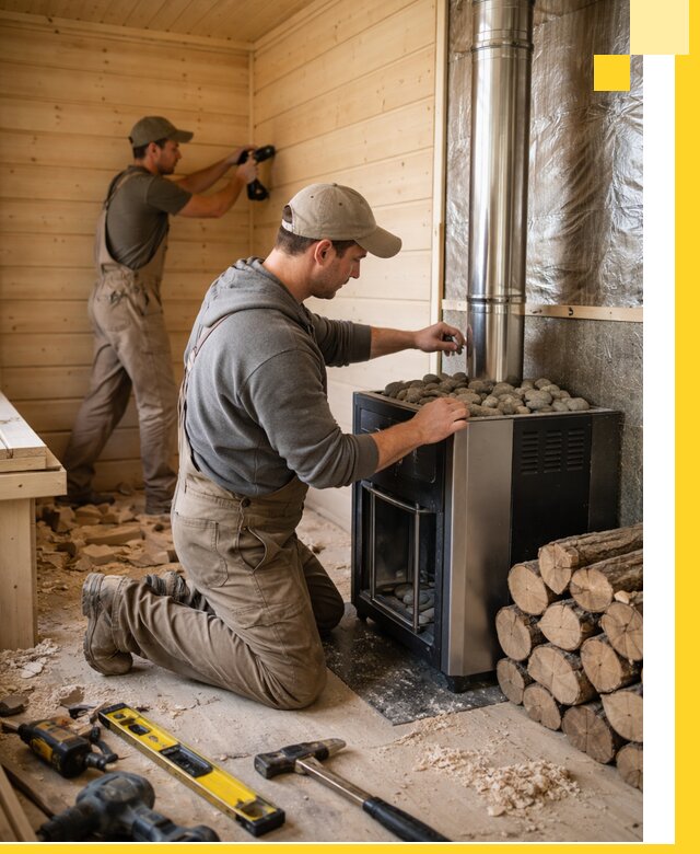 Строительство деревянных бань под ключ в Чусовой проекты и монтаж