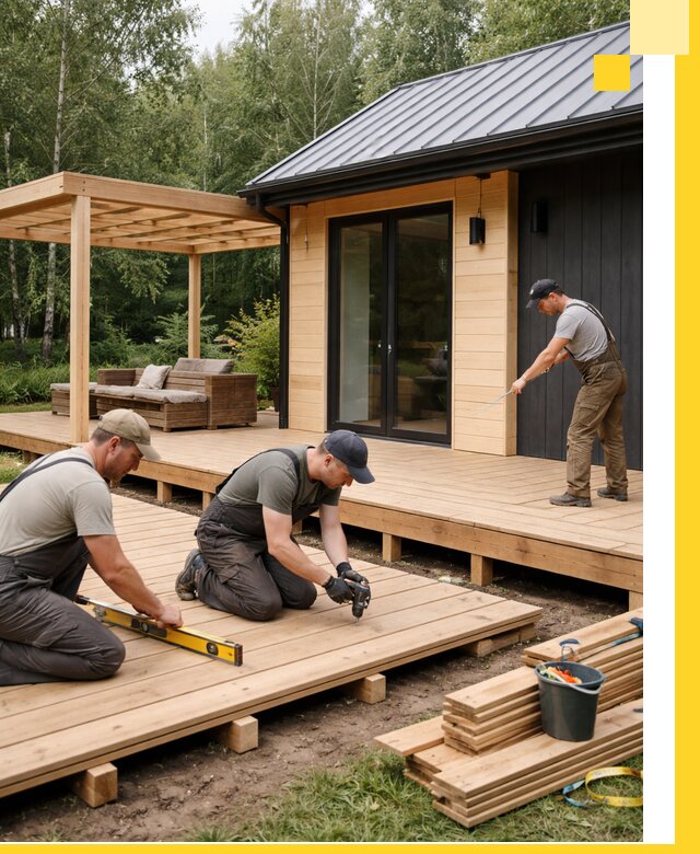 Строительство бань с террасой и бассейном под ключ в Чусовой