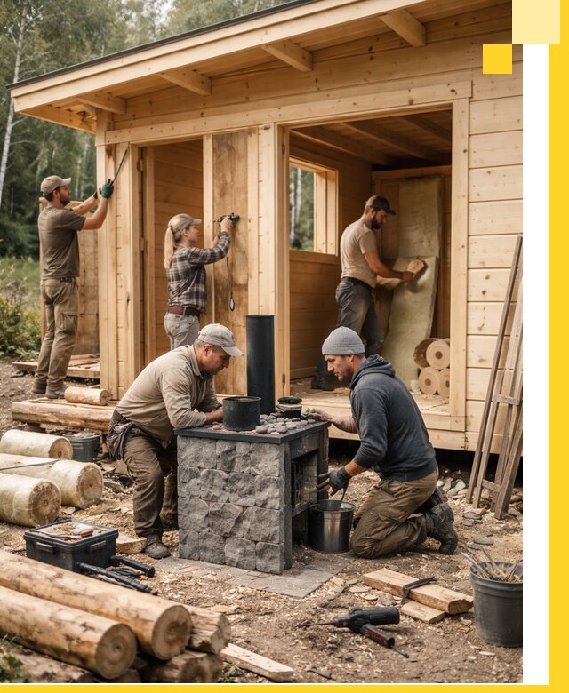 Купить баню под ключ в Чусовой строительство монтаж отделка