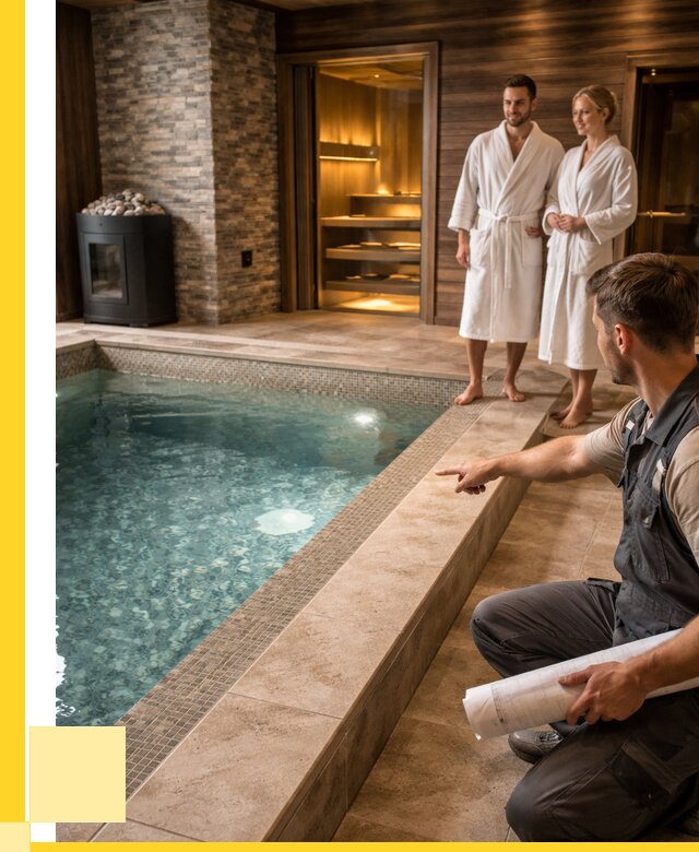 Проект бани с бассейном под ключ в Чусовой от 67912 р. | ЭриданЧсв