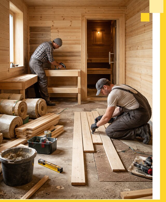 Индивидуальный проект бани с комнатой отдыха под ключ в Чусовой