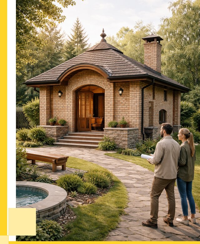 Проект кирпичной бани в Чусовой от 31344 р. | ЭриданЧсв