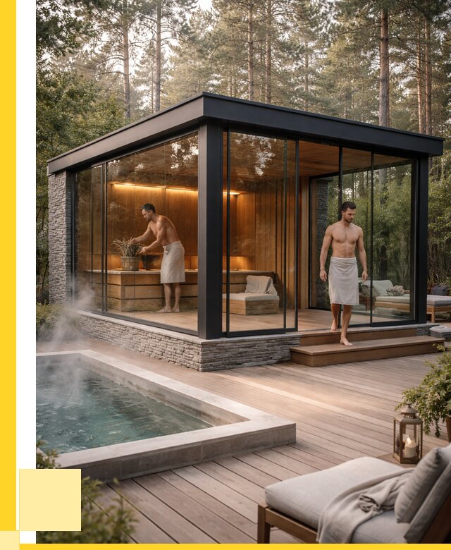 Стеклянные бани и двери в Чусовой от 470160 р. | ЭриданЧсв