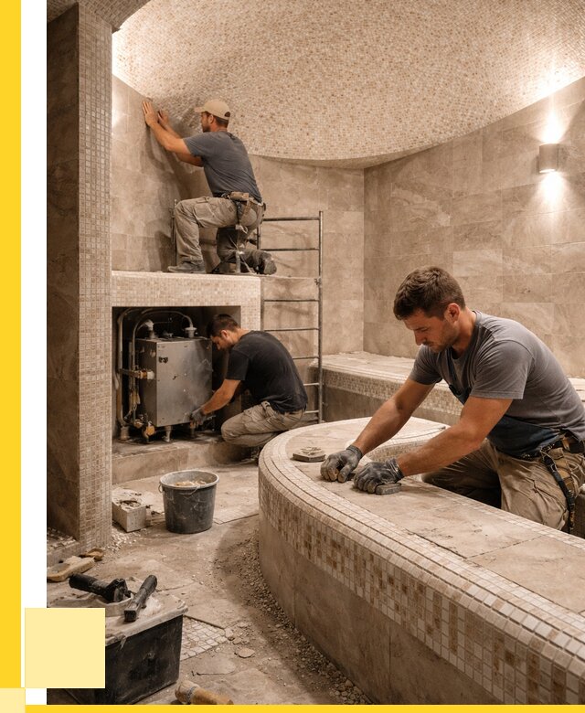 Монтаж хамамов под ключ в Чусовой от 261200 р. ЭриданЧсв