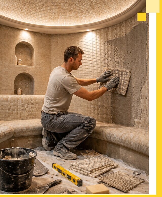 Устройство и монтаж домашнего хамама под ключ в Чусовой