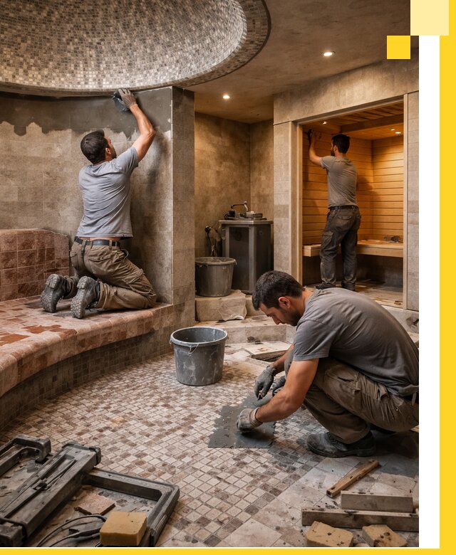 Проект и строительство хамама бани и сауны под ключ в Чусовой