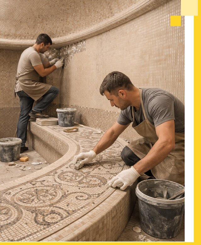 Плитка для хамама в Чусовой, укладка, подбор и поставка