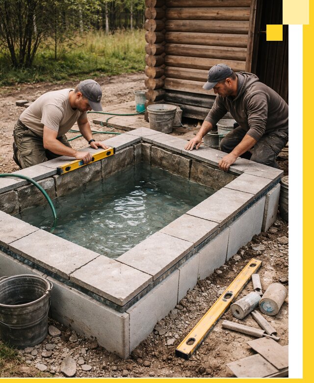 Изготовление и установка холодных купелей под ключ в Чусовой